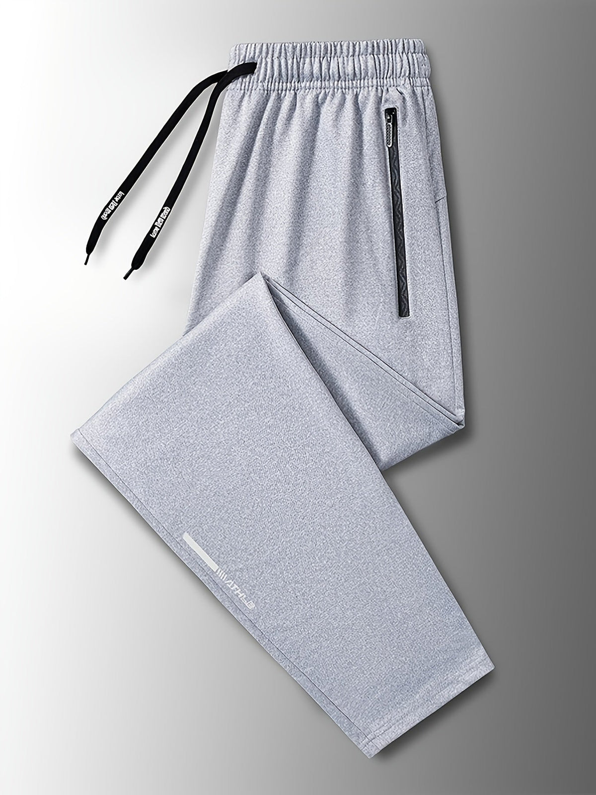 Men's Drawstring Joggers with Pockets, Regular Fit Cuffed Athletic Track Pants, 95% Polyester for Running, Training, Daily Wear in Spring and Fall – Comfortable Men’s Sports Trousers
