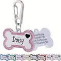 Personalized Engravable Dog ID Tag Collar Plate – Fashionable Anti-Lost Name & Phone Number Tag for Cats & Dogs, 8 Colors, Fits Small, Medium, and Large Breeds, Cute & Stylish Pet Gift