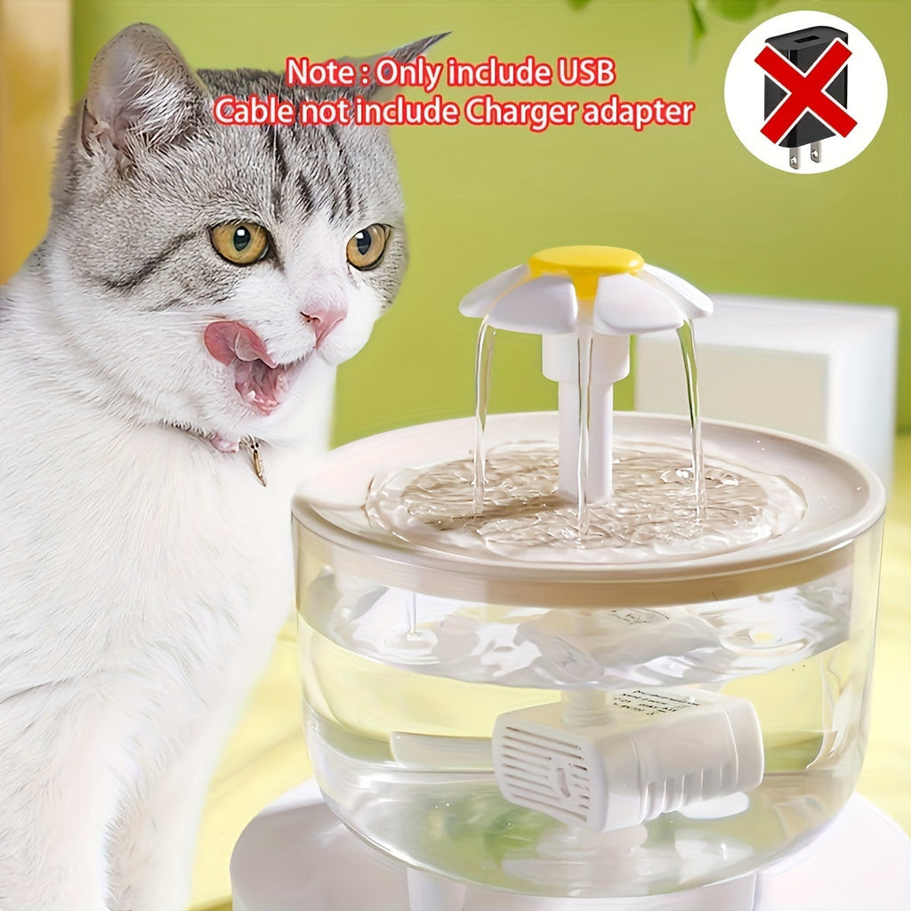 宠物饮水机 50盎司 静音USB供电 不含双酚A - 猫咪及小型动物自动饮水器，易于清洁，无需电池，持续新鲜过滤供水器