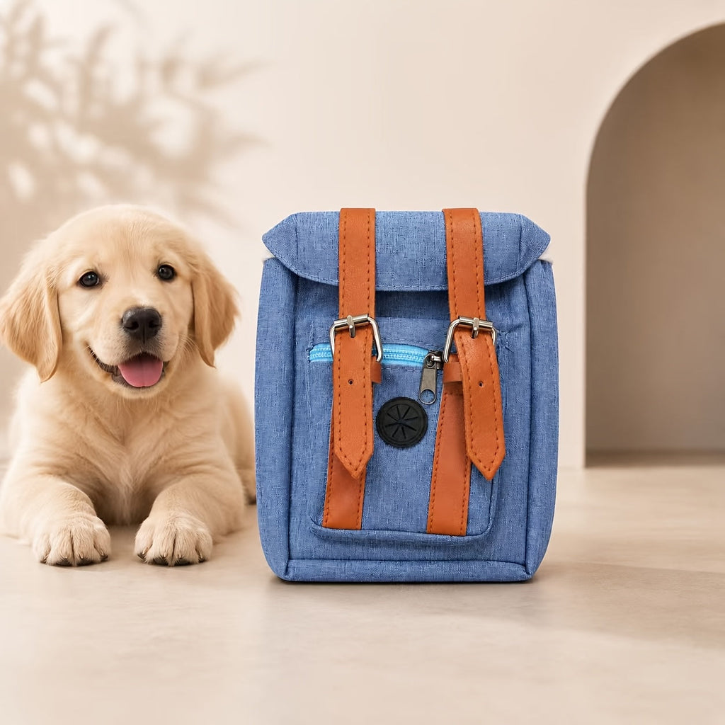 Multifunctional Pet Carrier Backpack with Safety Harness for Small to Medium Dogs - Adjustable Chest 17.72-25.59 Inches, Portable Dog Travel Bag for Daily Use, Hiking, and Outdoor Activities - Blue, Grey, Red Check