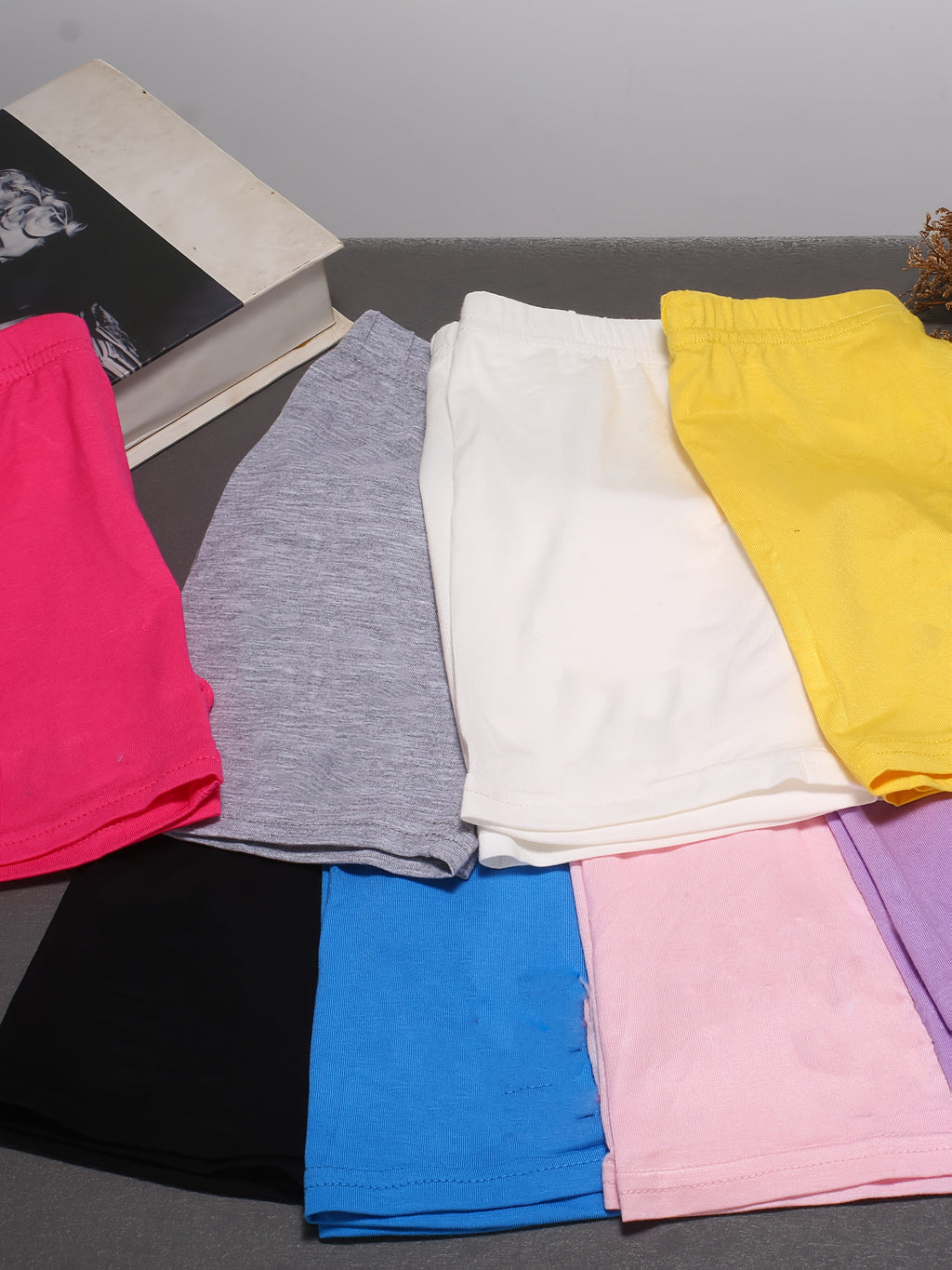 Girls' Bike Shorts 6-Pack: Soft Modal Cartwheel Shorts for Toddlers and Kids – Multicolored Under-Dress Dance and Play Shorts for Ages 2-10