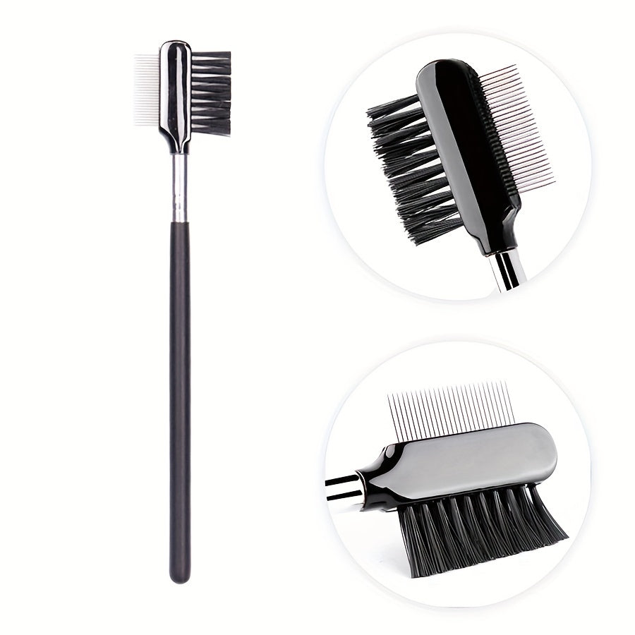 Pet Eye Tear Stain Remover Comb - Double-Sided Eye Grooming Brush for Removing Crust, Mucus, and Tear Stains, Eye Care Tool for Small Cats and Dogs, Pet Grooming Accessories, Black