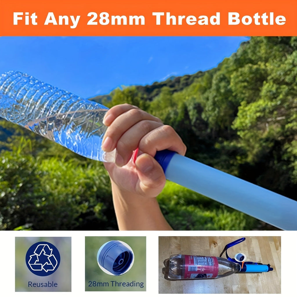 Personal Water Filter Straw Mini Water Purifier Survival Gear for Hiking, Camping, Travel, and Emergency Preparedness, Portable Filtration Straw Removes Bacteria & Contaminants - Set Options (1, 2, & 4 Pack)