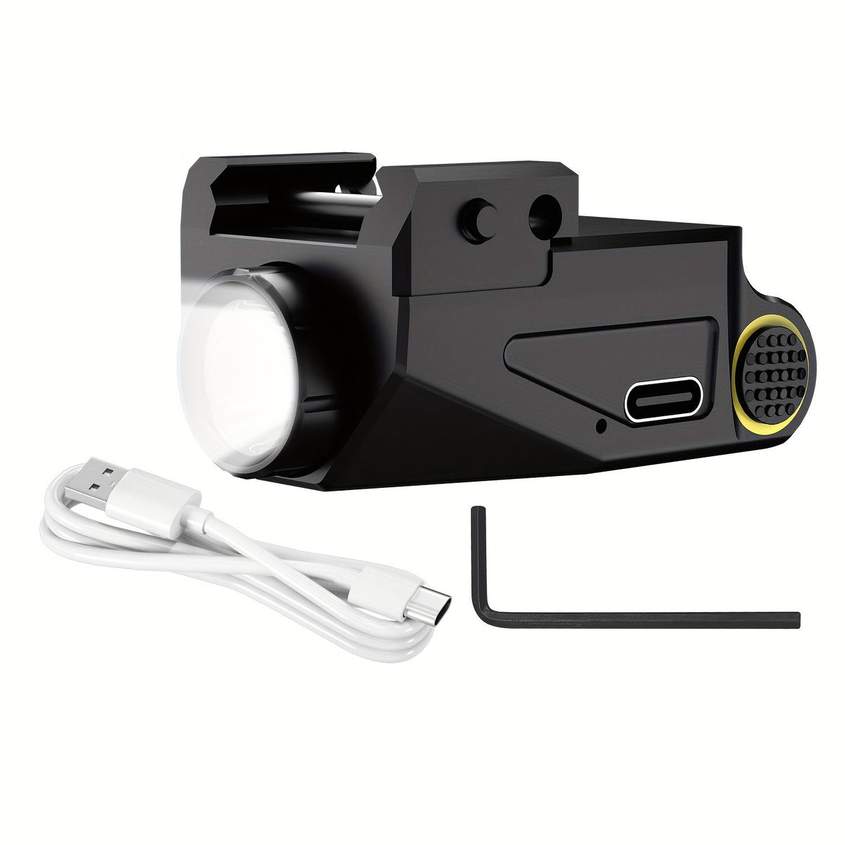 USB-C Rechargeable Laser Sight for Picatinny Rail – Green & Red Laser Dot Sight with Tactical Flashlight Combo, Vibration-Resistant, Quick Adjust, for Handguns, Rifles, Hunting, and Competition