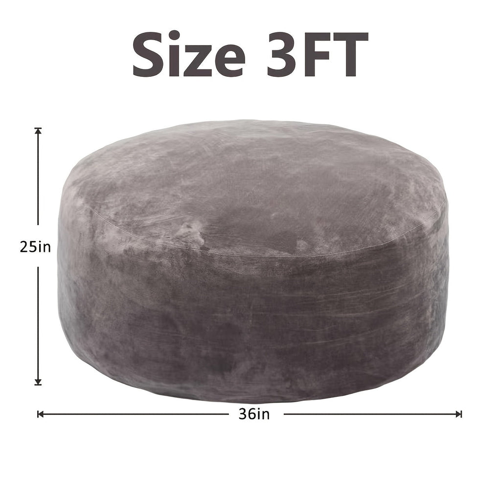 Giant Memory Foam Bean Bag Chair for Adults – Dutch Velvet Cover in 8 Colors & 3 Sizes (3ft 4ft 5ft) for Living Room Bedroom Lounge