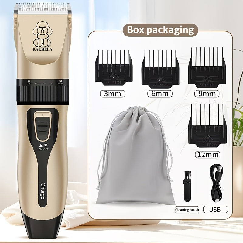 USB Rechargeable Wireless Pet Hair Trimmer for Dogs and Cats - Cordless Grooming Scissors with 3.6V Low Voltage Safe Lithium Battery, Professional Pet Clipper for Home and Salon Use