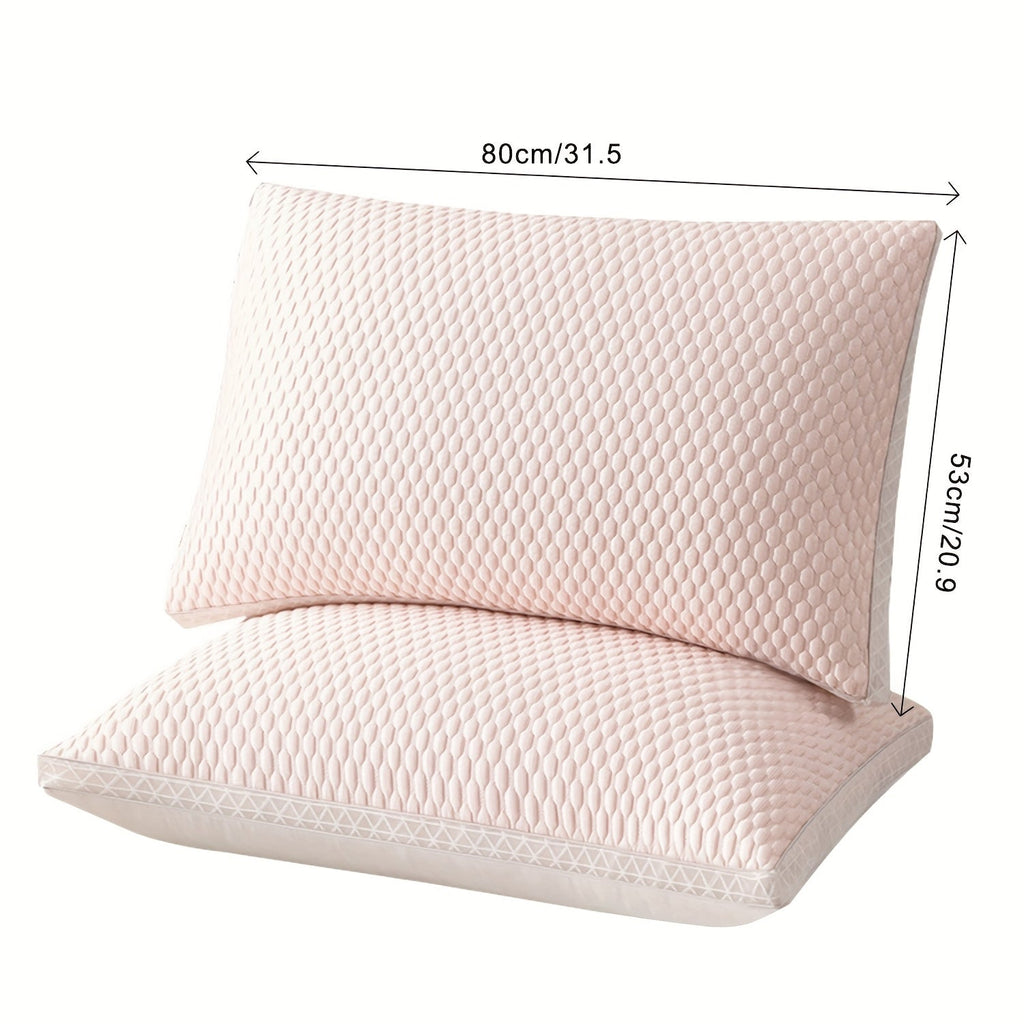 Cooling Bed Pillows Set of 2 | Soft Hotel-Grade Sleep Pillow | Neck Support for Side, Back, and Stomach Sleepers | Cozy Breathable Pillow for Home, Bedroom, and Dorm | Blue, Pink, Gray, Indigo