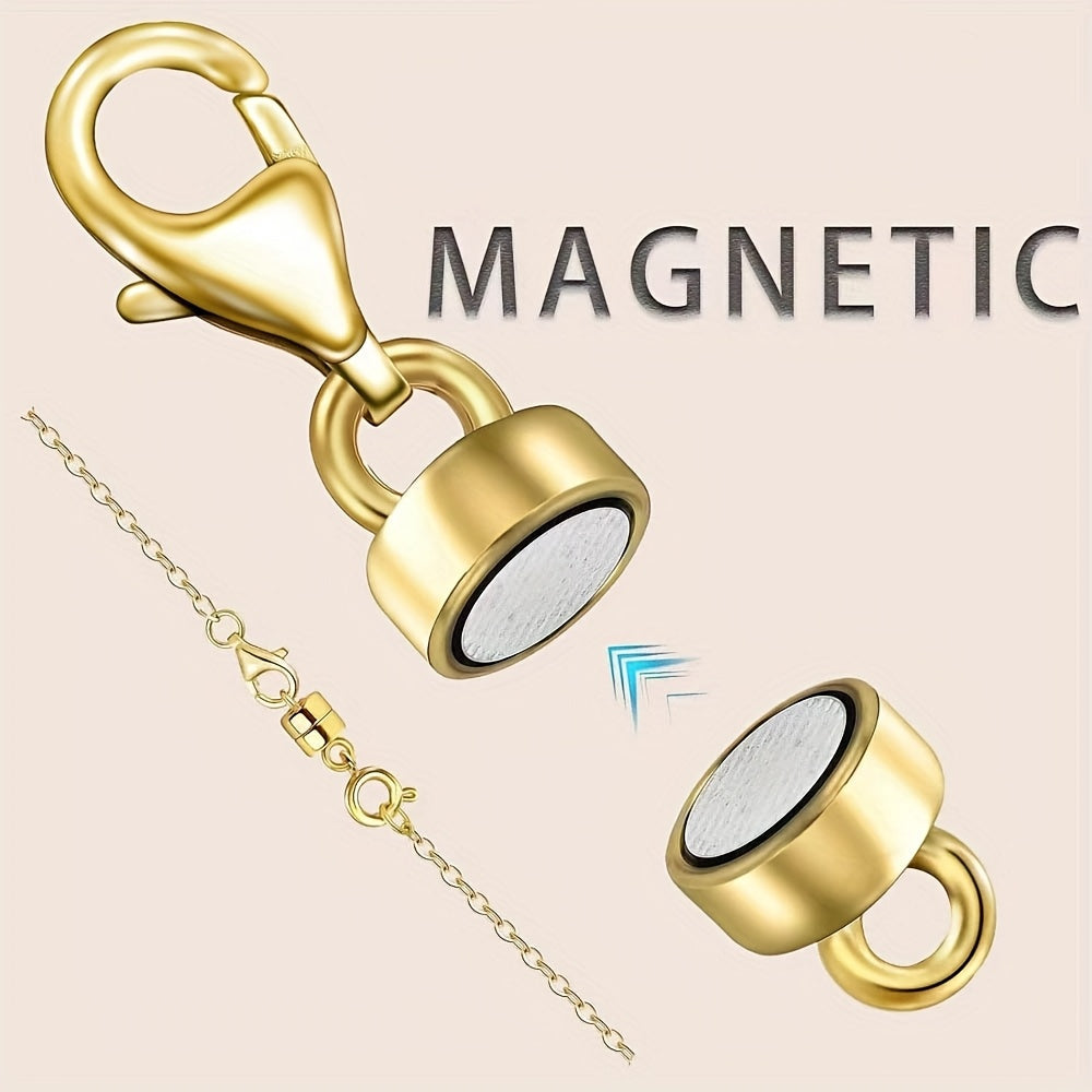 Magnetic Necklace Clasps and Closures with Lobster Clasp Converters – Gold and Silver Jewelry Findings for Bracelets, Necklaces, and Chains – Available in 2, 6, 7, 8, 9, 16, and 18 Piece Sets