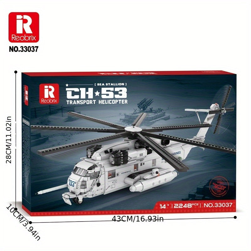 Helicopter Model Building Blocks Kit, Advanced Collectible Military Aircraft Toy for Adults and Teens 14+, ABS Bricks Assembly Set, Home Office Display, STEM Gift