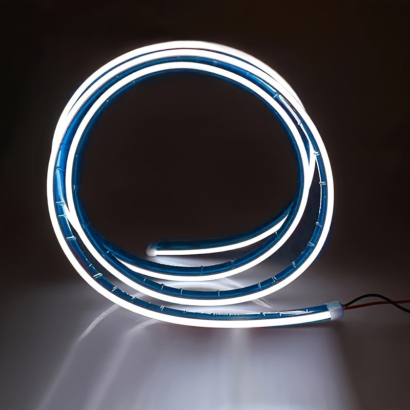 70-Inch LED Engine Bay Light Strip, White, High Brightness 2000-3000 Lumens, Auto Welcome Mode, Sequential Turn Signal Effect, 12V Hardwired for Cars and SUVs - Under-Hood Ambient Lighting