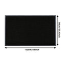Heavy-Duty Nylon Door Mat – 3D Grid Dirt Trapping Low Profile 0.39" Non-Slip Rubber Backing All-Season for Front Door Patio Garage & Entryway in Black Brown Blue & Black Gray