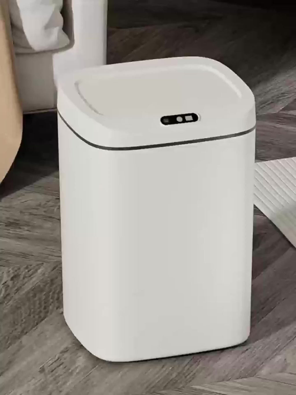 Inductive Smart Trash Can with Sealed Lid and Odor-Proof Technology, Touch Control Switch, Hands-Free Automatic Sensor Waste Bin, Easy-to-Clean for Office, Bathroom, Bedroom, and Kitchen