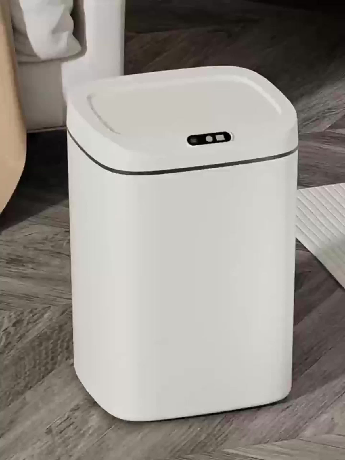 Inductive Smart Trash Can with Sealed Lid and Odor-Proof Technology, Touch Control Switch, Hands-Free Automatic Sensor Waste Bin, Easy-to-Clean for Office, Bathroom, Bedroom, and Kitchen