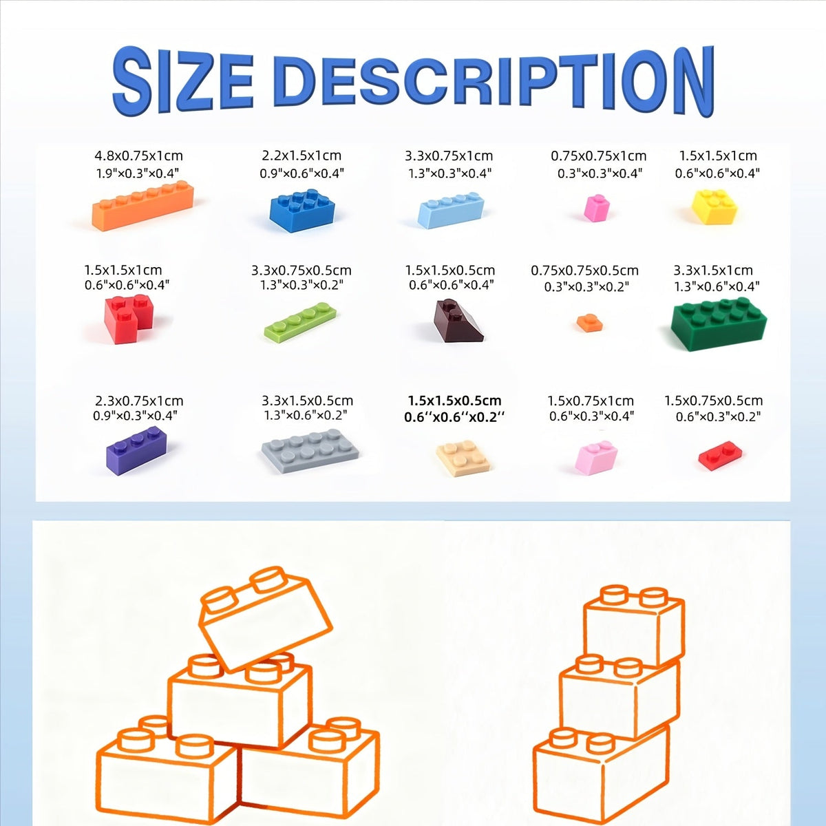 500 Piece Kids Building Blocks Educational Toy Set, DIY Small Particle Interlocking Blocks, Spark Creativity and Imagination, Gift for Boys & Girls, Kindergarten Ages 3+