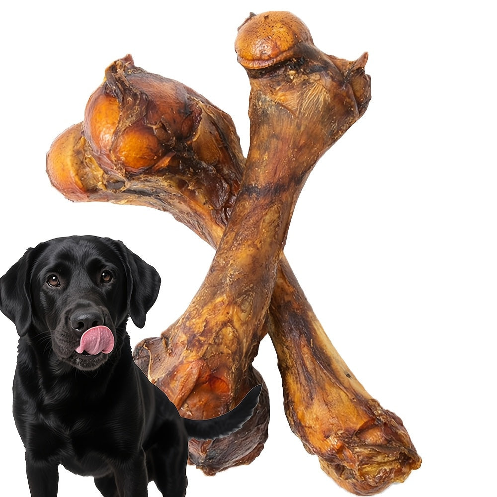 Long-Lasting Beef Bone Dog Chews, Large Beef-Flavored Chew Bones for Medium and Large Dogs, Natural Daily Reward Treats for Indoor and Outdoor Snacking, Pet Dental Chews