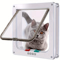 Pet Door for Cats & Dogs, 4-Way Locking Weatherproof Flap Door, ABS Durable Easy Install Interior/Exterior Wall Door Insert, White/Black, Available in M, L, XL Sizes