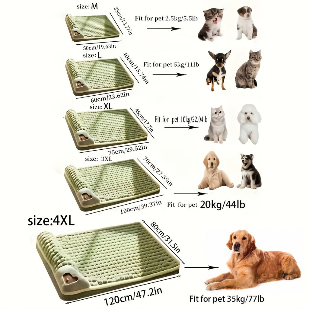 加厚猫狗窝 - 可拆洗宠物沙发睡垫（适用于猫狗），提供超大尺寸，防滑底面，室内宠物舒适毛绒垫