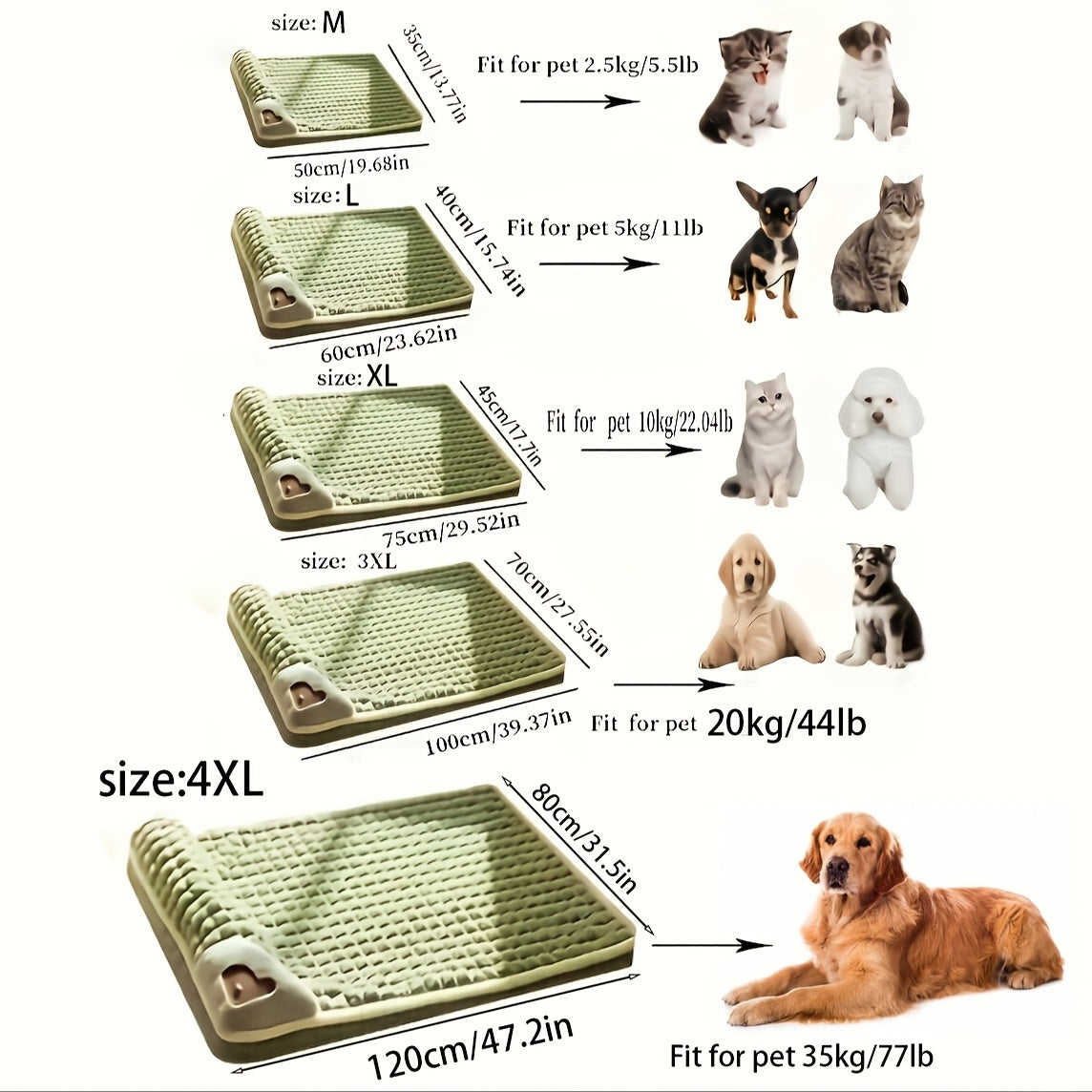 加厚猫狗窝 - 可拆洗宠物沙发睡垫（适用于猫狗），提供超大尺寸，防滑底面，室内宠物舒适毛绒垫