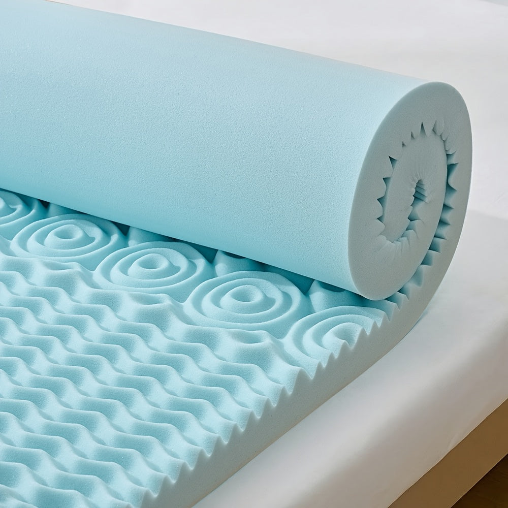 Memory Foam Mattress Topper 5-Zone Gel, Breathable Ventilated Stain Resistant, 1.5"/2"/3"/3.8" Thickness, Fits All Mattress Sizes, Pressure Relief Cooling Bed Topper for Better Sleep, Blue