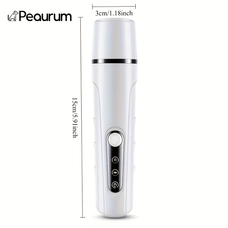Rechargeable Pet Nail Grinder, Low Noise and Low Vibration for Dogs and Cats – USB Charging, LED Display, Safe Grooming Tool