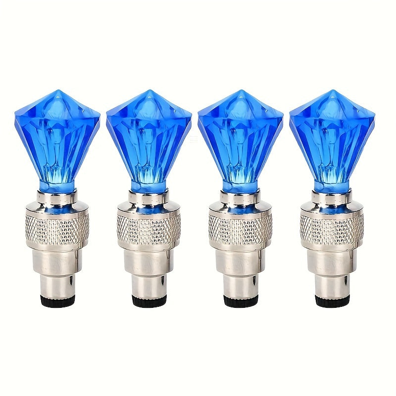 LED Tire Valve Stem Caps with Breathing Light & Running Horse Effect, 4/8/16pcs Glow Wheel Valve Core Caps for Car, Motorcycle, Bike – Wind Fire Wheel Light, UV & Explosion Proof – Green/Red/Blue Skeleton