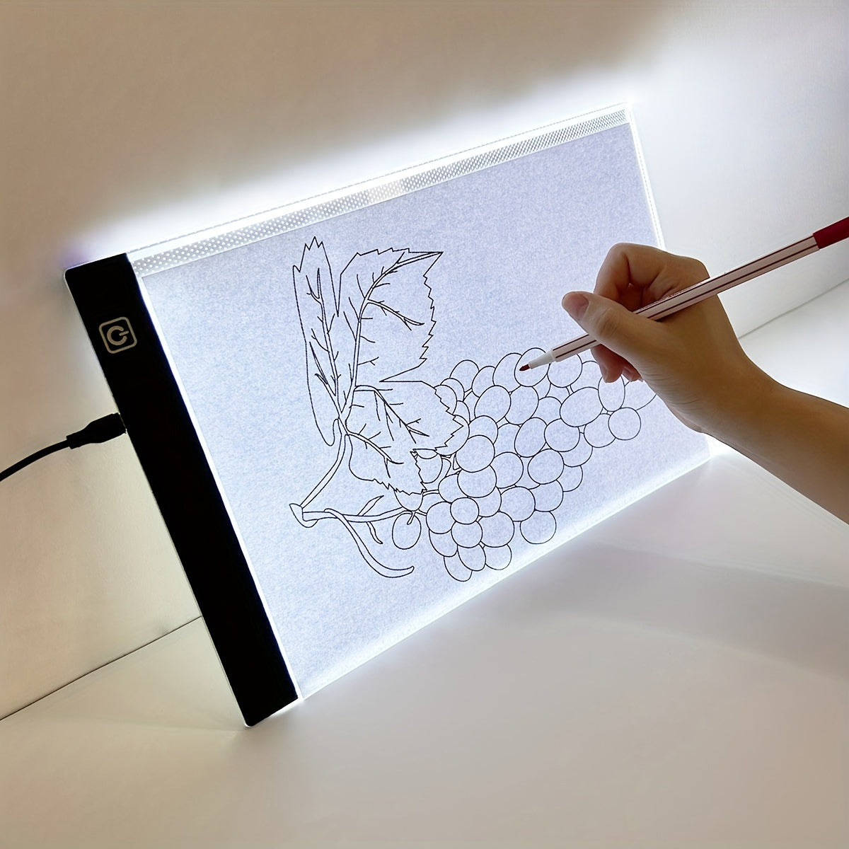 LED Light Pad for Diamond Painting A2 A3 A4 A5 USB Powered Adjustable Brightness Light Board Kit for Tracing, Sketching, Drawing, Animation, Stencil, Art, and Craft with Optional Bracket & Drill Pen