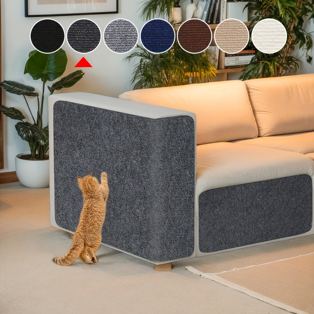Self-Adhesive Wall-Mounted Cat Scratching Post - Removable Indoor Cat Scratcher Furniture Protector for Walls, Sofas & Chairs, Modern Sisal Scratching Board, Easy to Install, 6 Colors (15.75"x39.37")