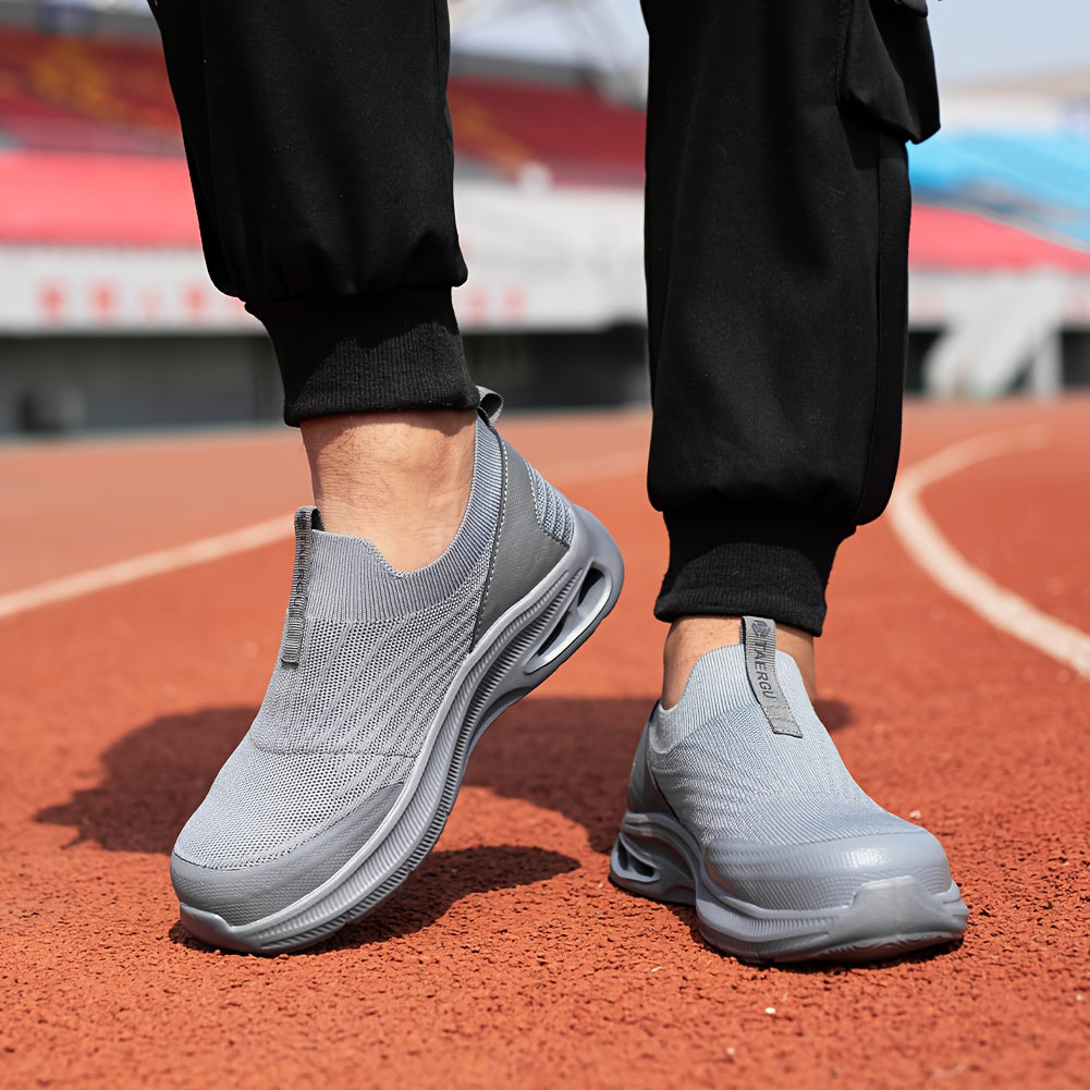 Men's Steel Toe Work Shoes Slip-On Lightweight Safety Sneakers Puncture-Resistant Non-Slip Loafers Black Grey Blue Sizes US 5.5-14