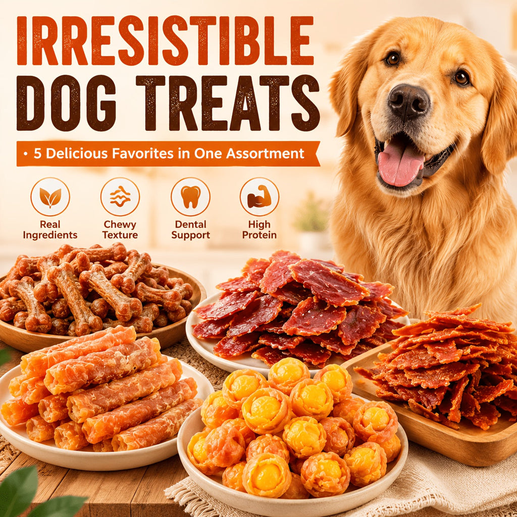 High Protein Dog Treats Combo Pack – Duck Jerky & Egg Yolk Roll & Chicken & Yolk Thin Slices, Healthy Chewy Training Reward Treats for Dogs, Easy to Digest, Natural Ingredients