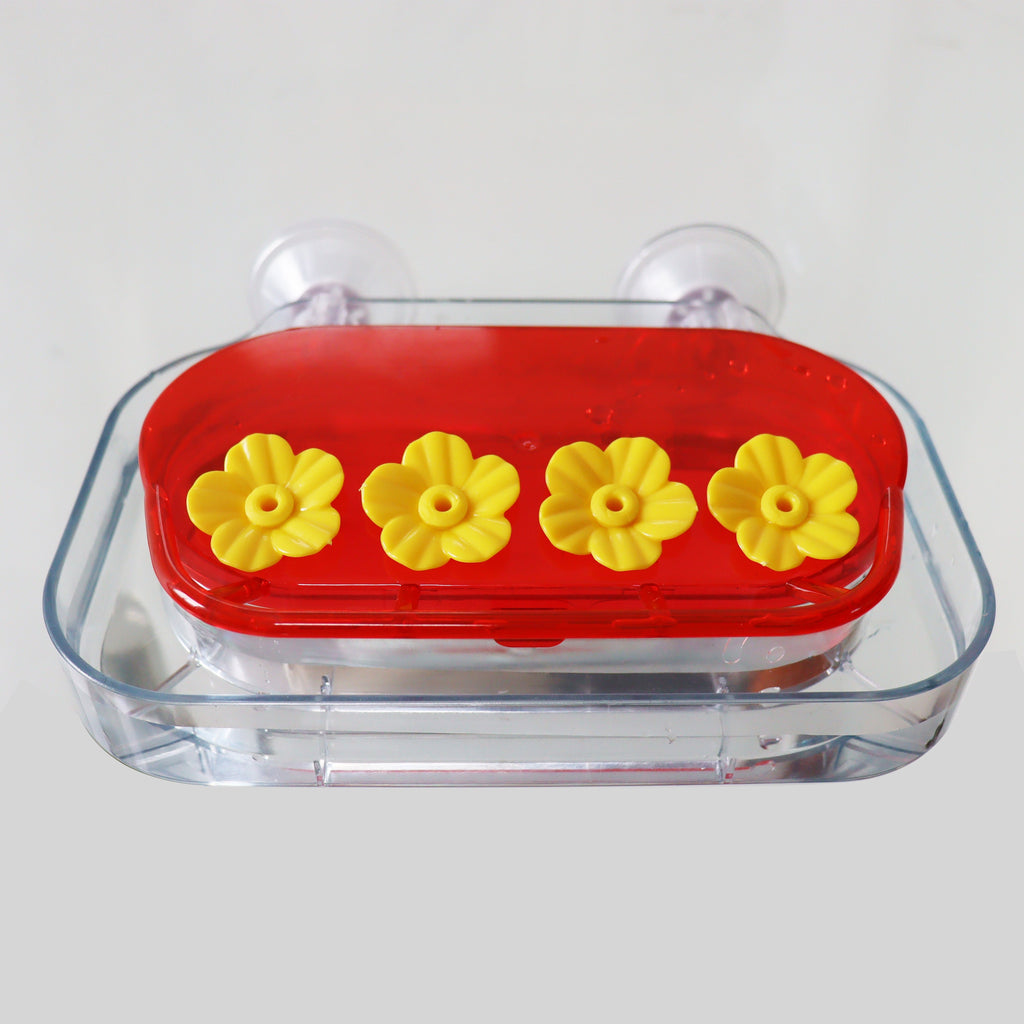 户外蜂鸟喂食器，适用于花园与阳台；无需电池的野生鸟类喂食站，适用于后院露台；易于填充的野生鸟类花蜜喂食器，适用于蜂鸟的防风雨悬挂式喂食器