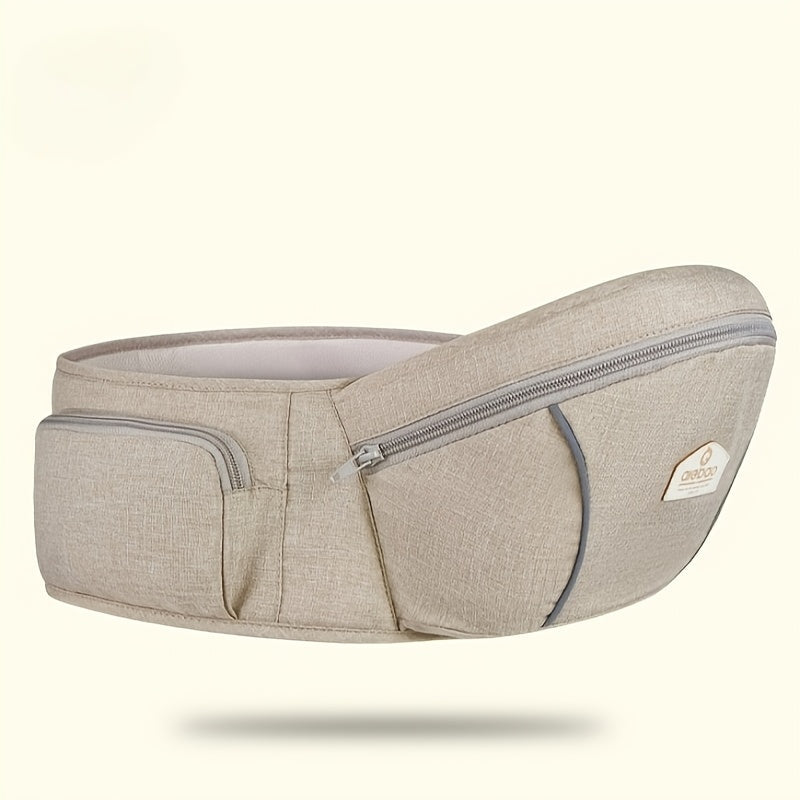 Baby Hip Seat Carrier & Waist Stool, Infant Toddler Carrier Sling with Waist Belt & Hip Seat, Ergonomic Baby Holding Aid, 5 Colors Including Grey Black Green Blue & Khaki