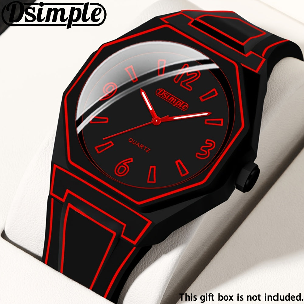 Analog Quartz Wrist Watch for Men, Women & Teens – Unisex Round Dial Silicone Strap Fashion Watch in 5 Colors, Lightweight Casual Outdoor Daily Wear, Birthday & Back-to-School Gift Idea (Red, Blue, Black, White, Green)