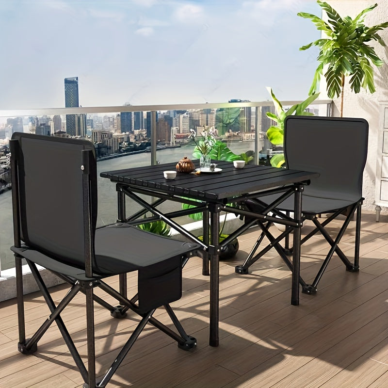 Large Portable Folding Table with Storage Bag - Outdoor Camping, Picnic, BBQ, and Garden Table, Lightweight and Easy to Set Up for Car Travel and Road Trips