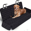 60/40 Split Bench Car Seat Cover for Cars, Trucks, and SUVs – Waterproof Rear Seat Protector for Pets & Kids, Easy-Clean 100% Polyester, Universal Fit, Black
