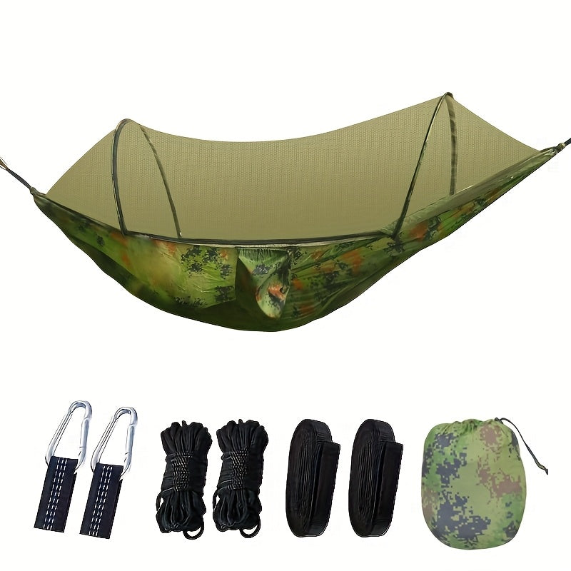 3-in-1 Double Camping Hammock with Mosquito Net and Sun Shade – Lightweight, Portable, and Durable; Ideal for Camping, Hiking, Backpacking, Picnicking, and Parks; 7 Color Options