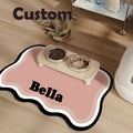 Personalized Pet Food Mat with Custom Name, Non-Slip, Leak-Proof Dog and Cat Feeding Mat – Stylish Waterproof Pet Bowl Mat for Dogs and Cats, Ideal Personalized Gift for Pet Owners