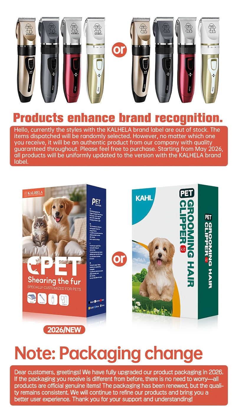 USB Rechargeable Wireless Pet Hair Trimmer for Dogs and Cats - Cordless Grooming Scissors with 3.6V Low Voltage Safe Lithium Battery, Professional Pet Clipper for Home and Salon Use