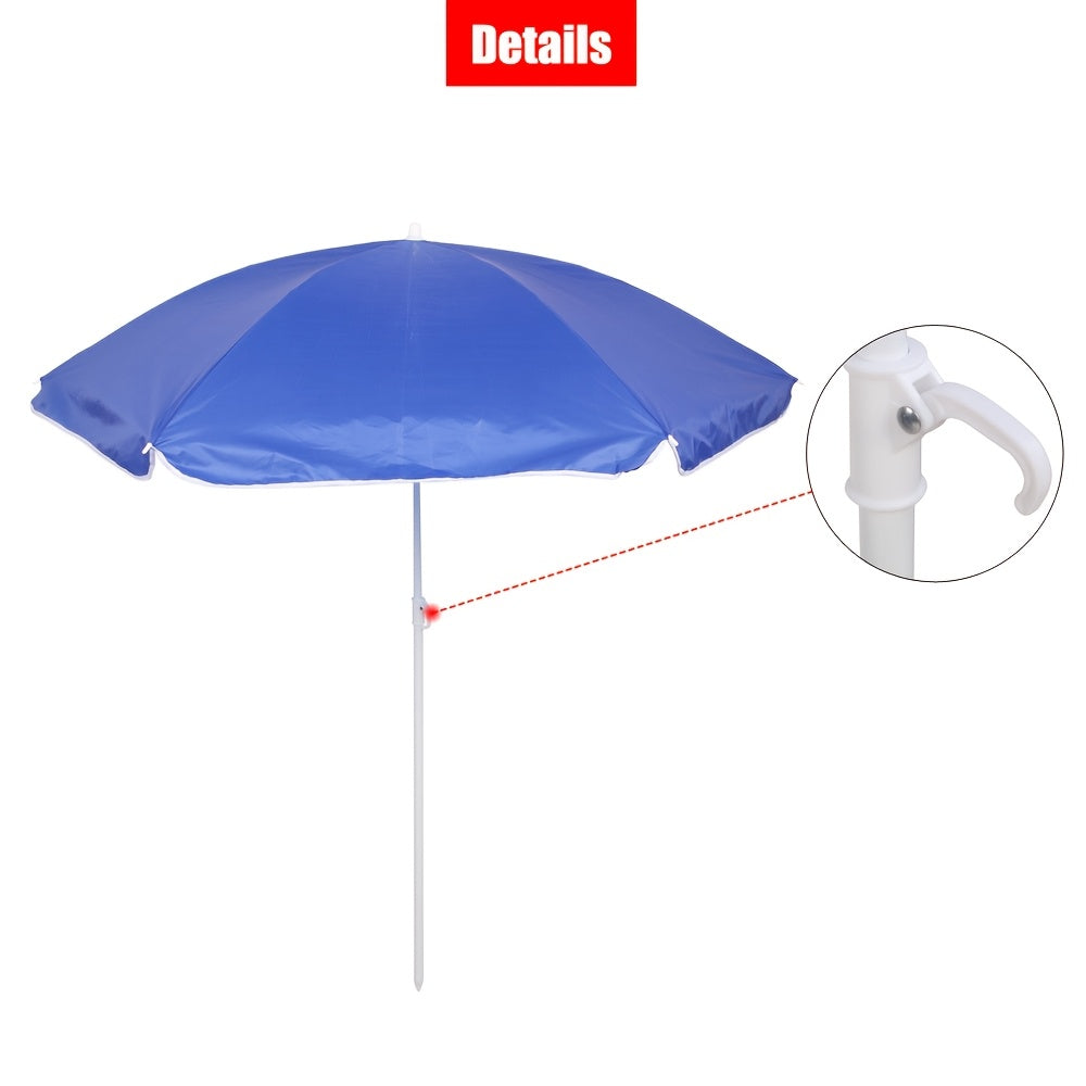 2-Person Outdoor Folding Chair with Removable Sun Umbrella – Portable Loveseat Camping Chair with Armrests for Fishing, Beach, Sunbathing, and Picnics