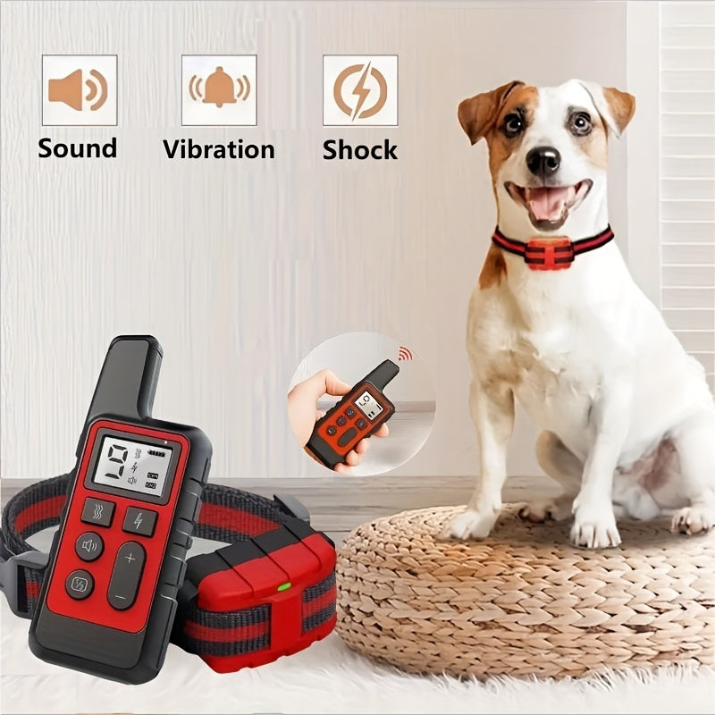 9-Level Remote Dog Training Collar – Rechargeable E-Collar with Shock, Vibration & Tone Modes, 500M Range, Adjustable for Small, Medium, and Large Dogs, Safe Electronic Bark Control
