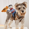 Halloween Dog Costume Cowboy Knight Riding Figure – Funny Quirky Transformation Pet Clothes for Golden Retrievers, Teddies & Medium to Large Dogs, Halloween Party Dog Outfit