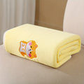 Newborn Baby Bath Towel Coral Fleece Throw Blanket, Super Soft Absorbent Quick-Dry Thickened Wrap for Infant, No-Shed Baby Hooded Blanket Towel for Boys & Girls, 110x105cm