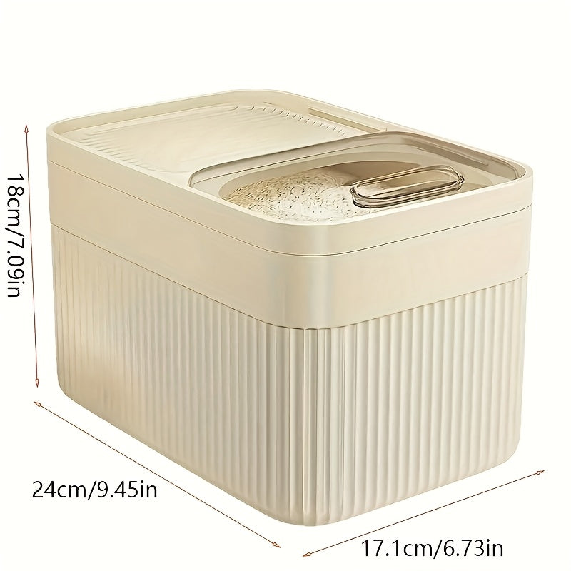 Pet Food Storage Container with Measuring Cup – Airtight Dry Food Bin with Viewing Window & Leak-Proof Design for Dogs, Cats & Small Animals, 2-Piece Set