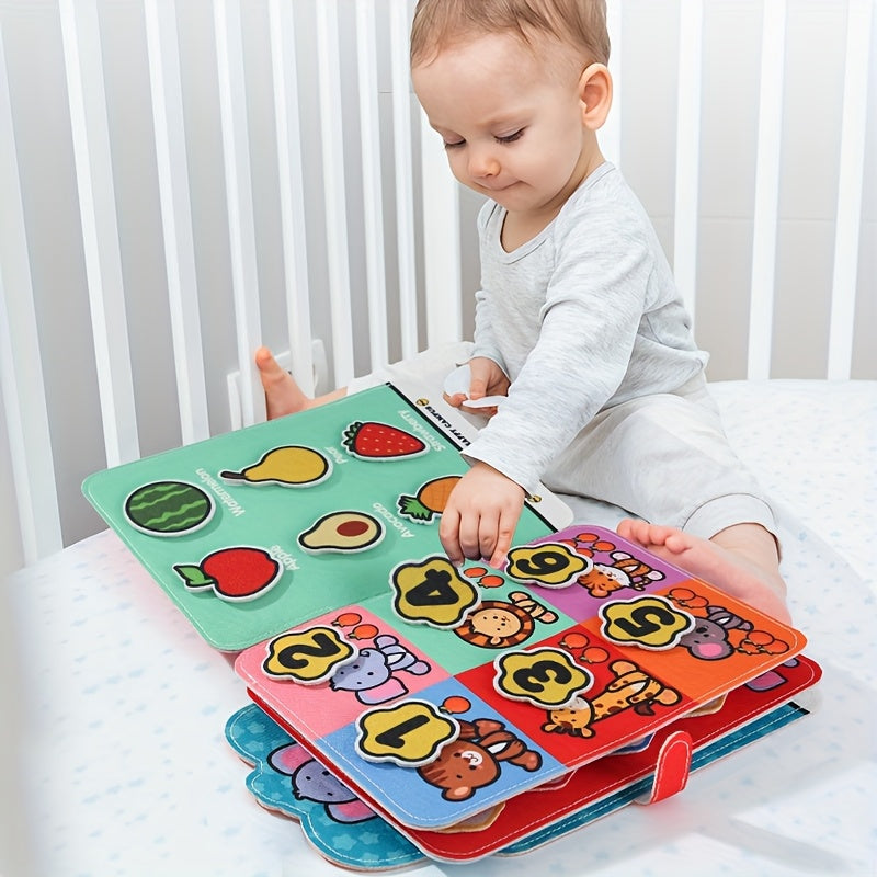 Reusable Sticker Book for Toddlers Baby Enlightenment Activity Book Develops Hand-Eye Coordination, Concentration, Cognitive Skills, Early Learning Educational Gift for Kids