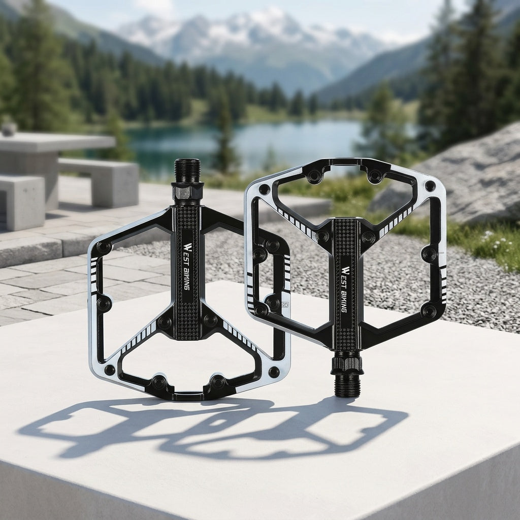Aluminum Alloy Bike Pedals, 3 Bearings, Non-Slip, Lightweight Bicycle Pedals with Hexagonal Sleeve for Mountain Bikes & Road Bikes – Easy Install, Durable Multi-Color Cycling Accessories, 1 Pair
