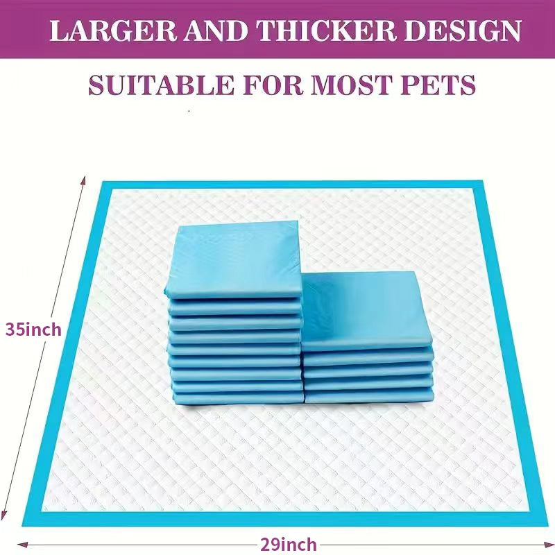 XXXL Dog Pee Pads 80+20 Bonus Pack – 6-Layer Odor-Resistant Leak-Proof Disposable Training Pads for Small, Large & Elderly Dogs, Two Sizes 23x23 or 29x35 Inches, 100 Total Pads