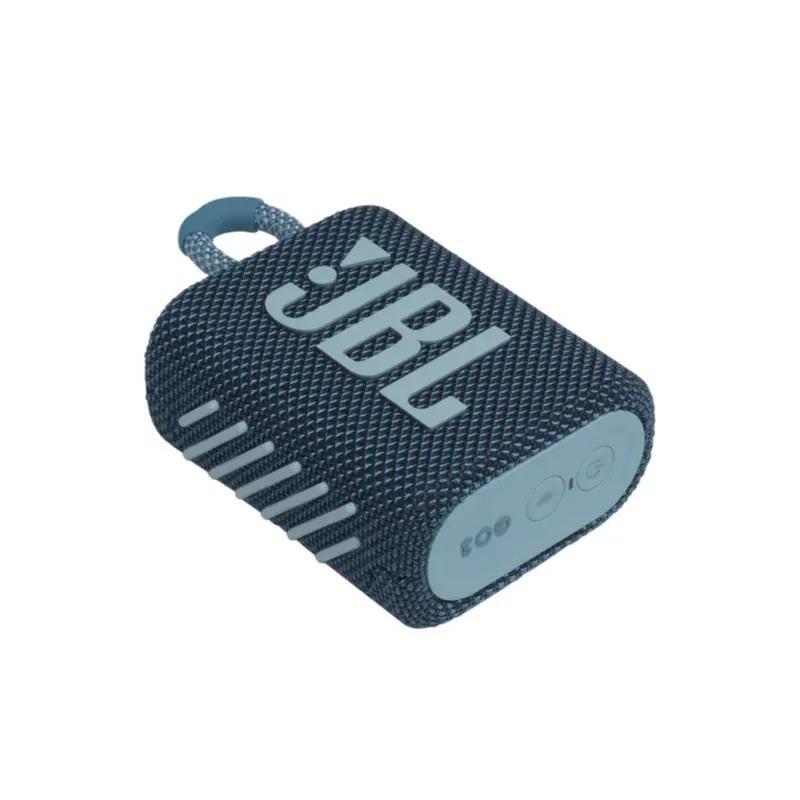 JBL Go 3 Portable Mini Bluetooth Speaker - IP67 Waterproof & Dustproof, Big Audio & Punchy Bass, 5H Playtime, USB-C Fast Recharge, Rugged Fabric & Carry Loop - Red, White, Blue, Camo & Gray