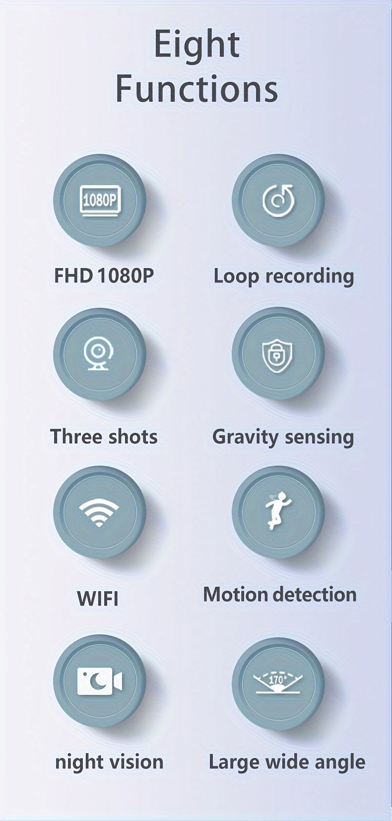 WiFi Dash Camera 2/3 Lens 170° Wide Angle Night Vision Loop Recording G-Sensor 2.0" IPS Screen with 32GB Memory Card - Front and Rear Car Camera
