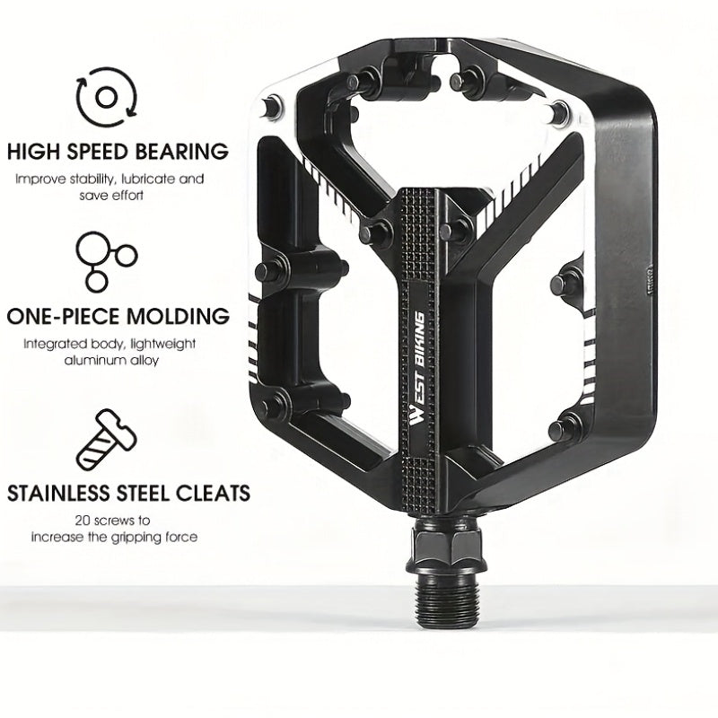 Aluminum Alloy Bike Pedals, 3 Bearings, Non-Slip, Lightweight Bicycle Pedals with Hexagonal Sleeve for Mountain Bikes & Road Bikes – Easy Install, Durable Multi-Color Cycling Accessories, 1 Pair