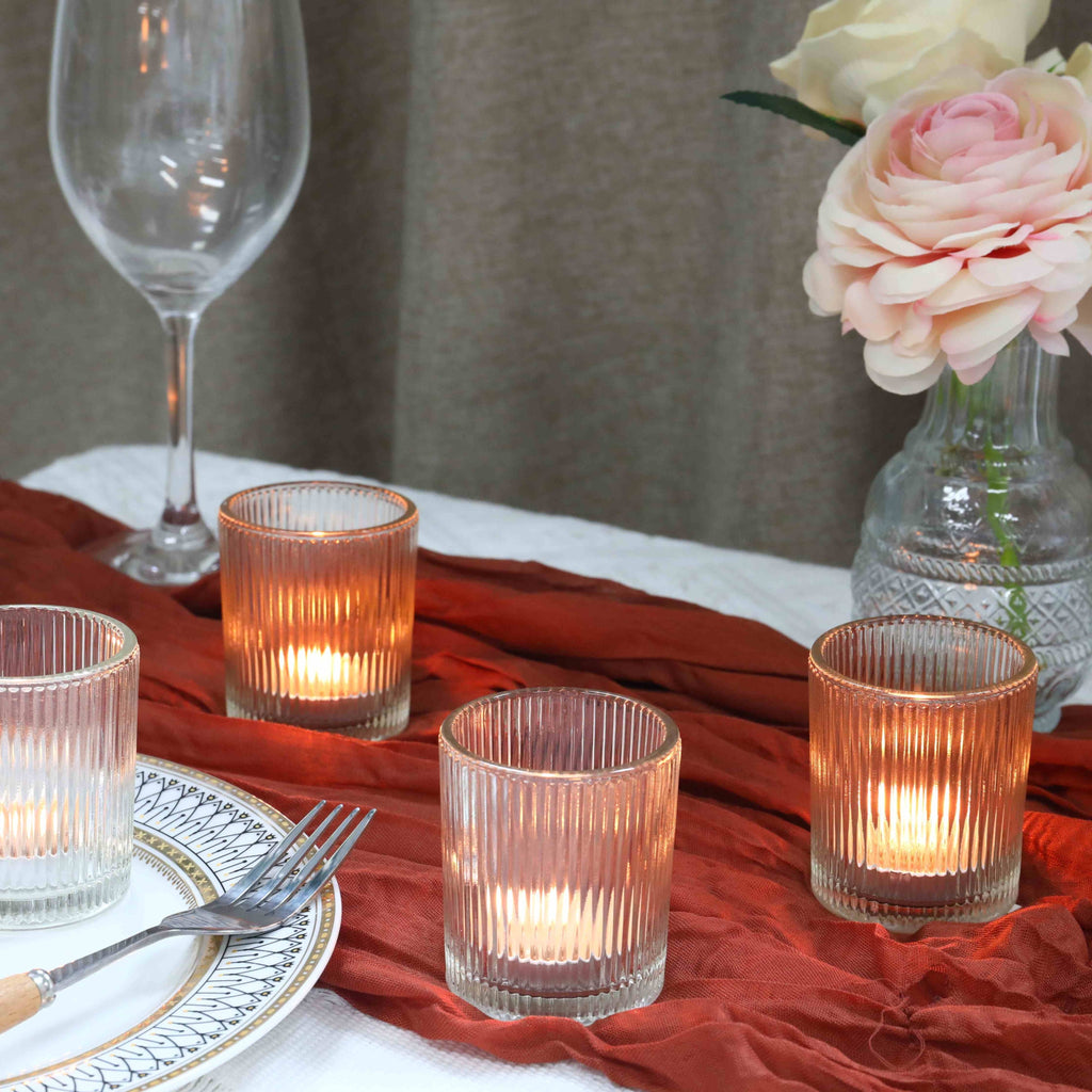 Transparent Glass Votive Candle Holders Bulk Set 48 / 72 / 96pcs Tea Light Holders for Wedding Table Setting Valentine’s Day & Home Decoration