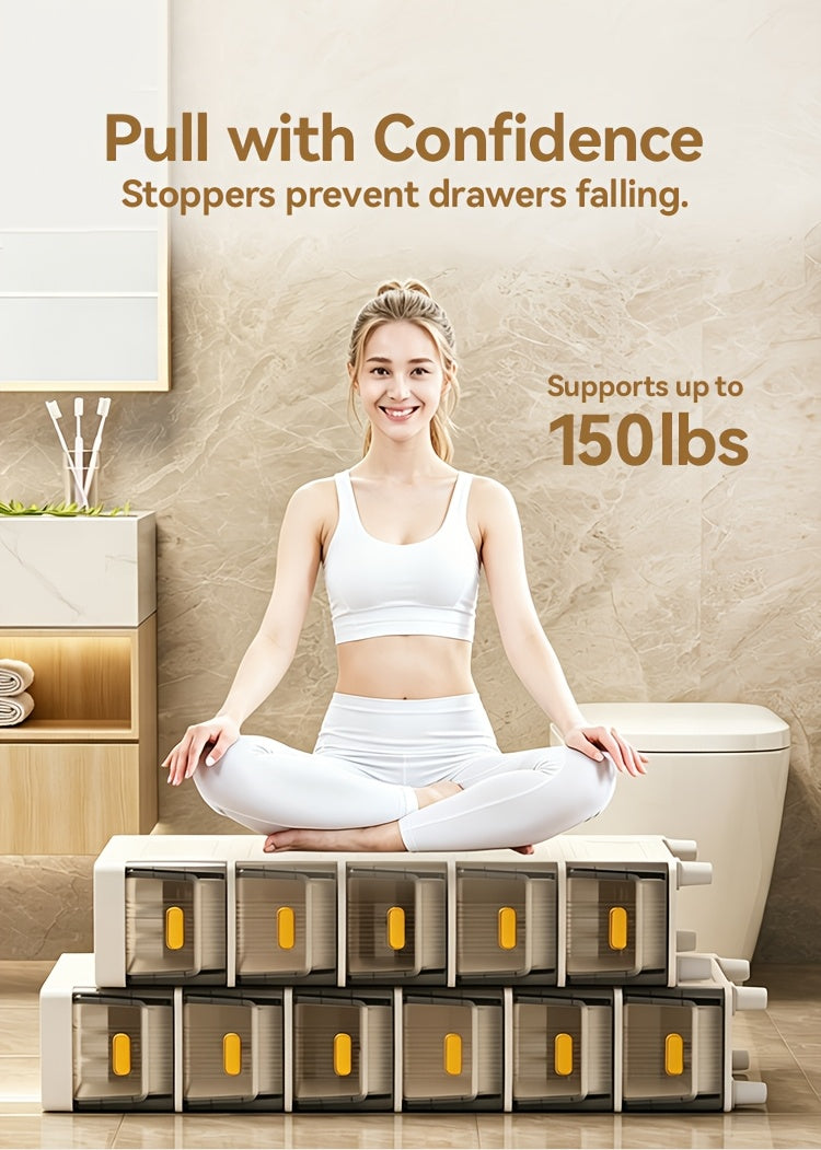 Slim Rolling Storage Cabinet with Drawers and Wheels, Waterproof PP Organizer, 3/4/5/6 Tier for Bathroom, Kitchen, Bedroom, and Small Spaces – Narrow Drawer Unit